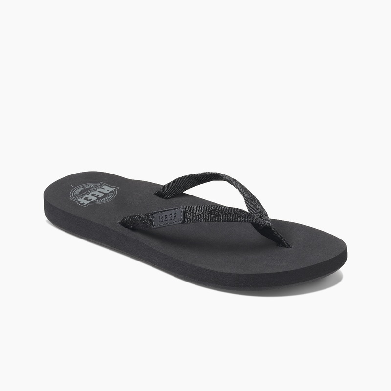 Black / Black Women's Reef Ginger Flip Flops | UwGGxV634u8