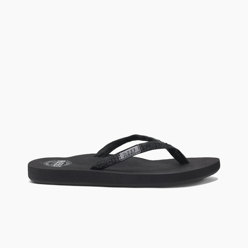 Black / Black Women's Reef Ginger Flip Flops | UwGGxV634u8