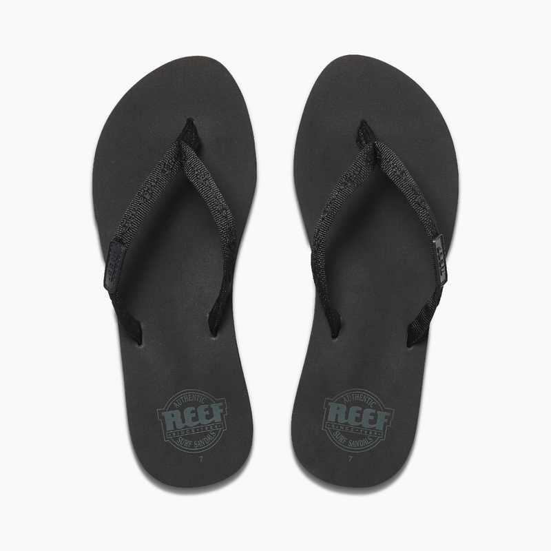 Black / Black Women\'s Reef Ginger Flip Flops | UwGGxV634u8