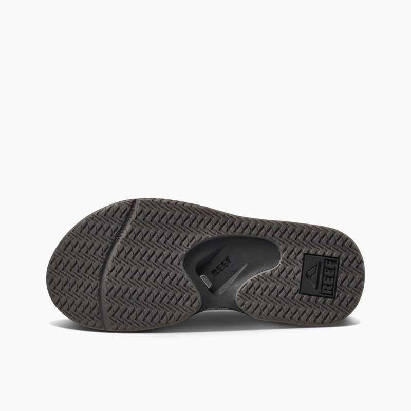 Black / Grey Women's Reef Fanning Flip Flops | ew7rDrycBuy