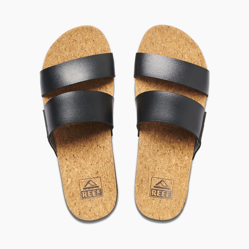 Black Women's Reef Cushion Vista Hi Slides | OyEAZ4u5VXA