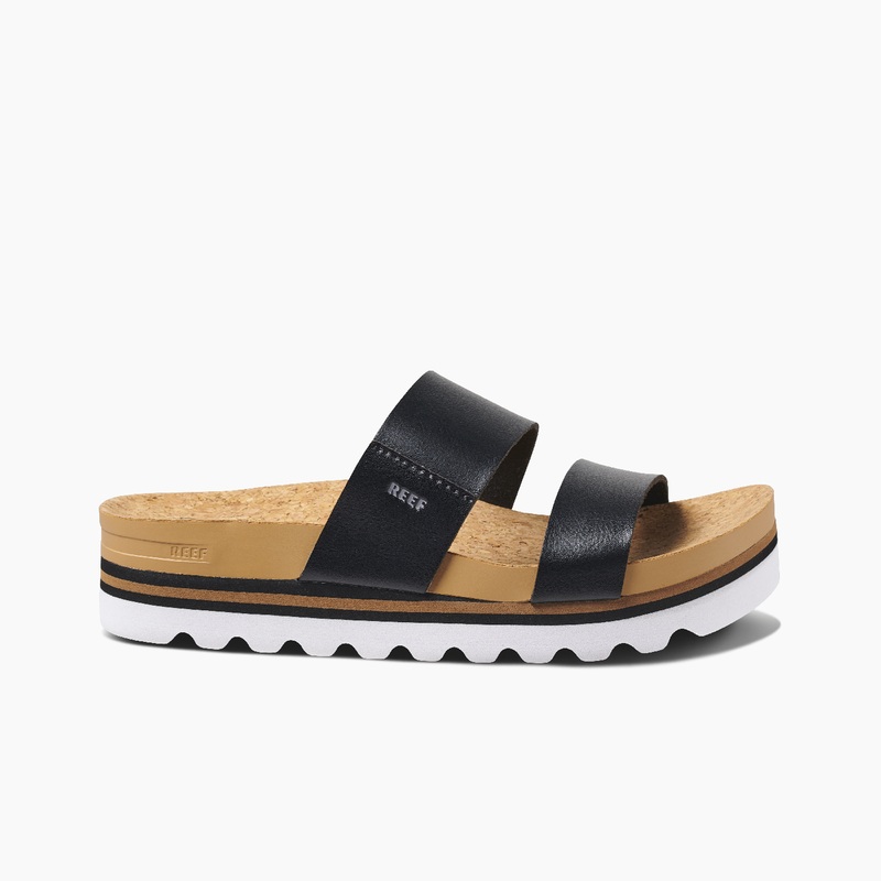 Black Women's Reef Cushion Vista Hi Slides | OyEAZ4u5VXA