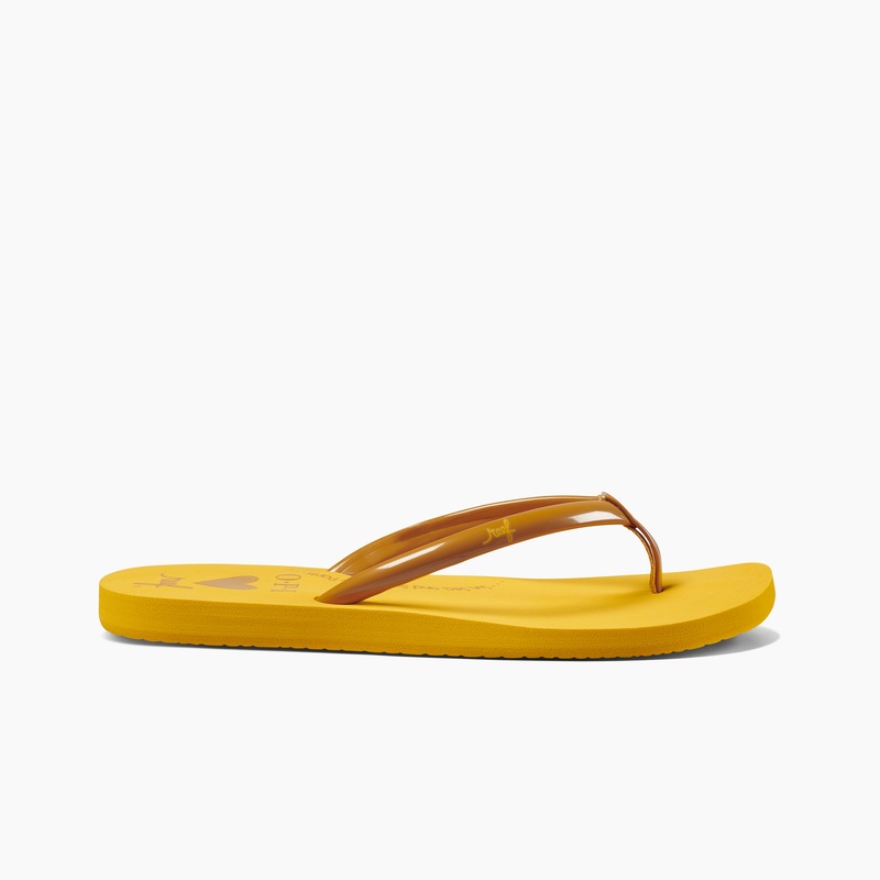 Orange Brown Women's Reef Seas X Opi Flip Flops | GS3z5trwEer