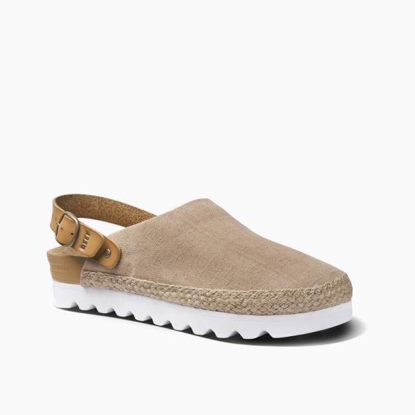 Beige Women's Reef Cushion Sage Sneakers | xMBTvI6xCaa