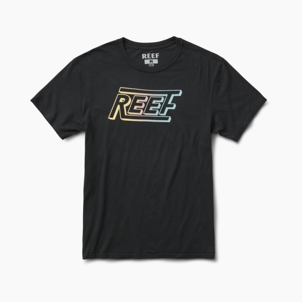 Black Men's Reef Cushion Court T Shirts | oyT5oJGHMam