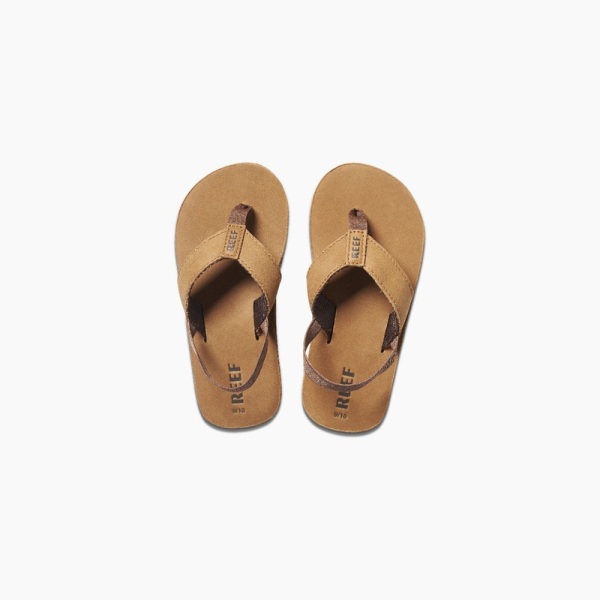 Brown Kids' Reef Little Leather Smoothy Boys | KX3MUmR5KNA