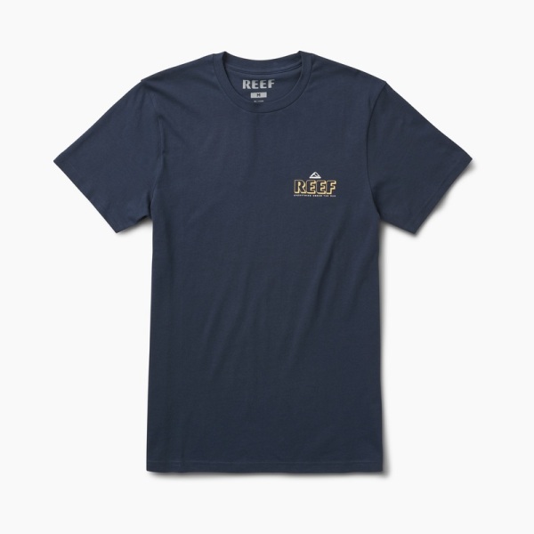 Navy Men's Reef Cushion Court T Shirts | UpjhCtoyXtO