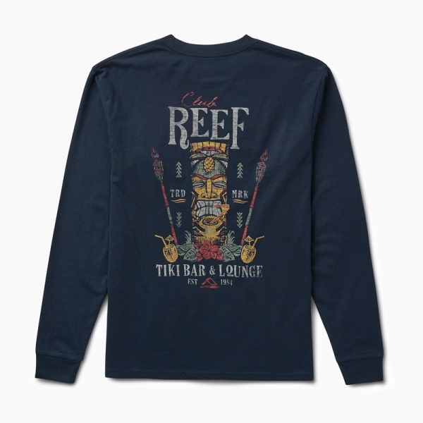 Navy Men's Reef Drift Away Le T Shirts | y8VlkeWHYvb